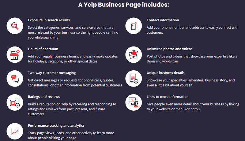 Yelp Business Listing