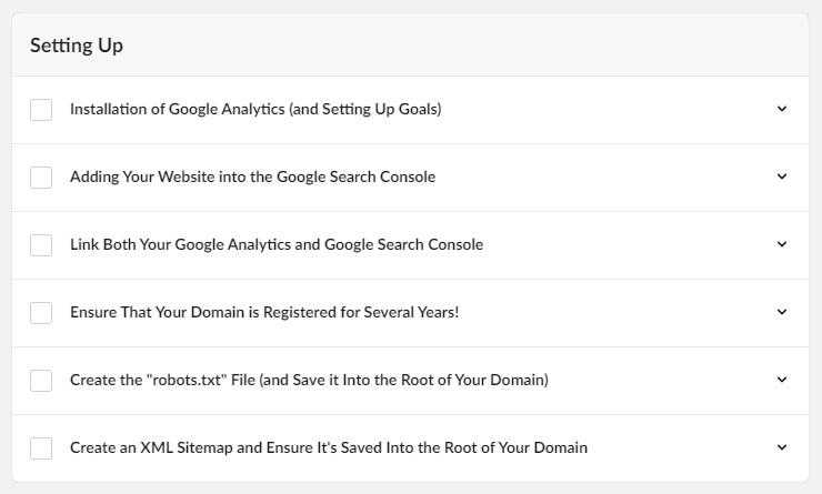 SEO checklist