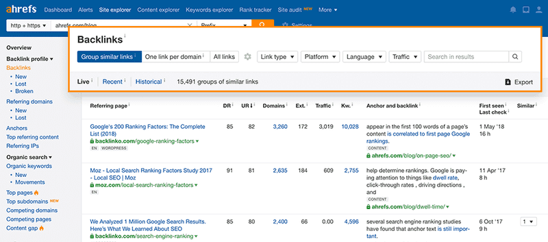Competitor Backlink Analysis