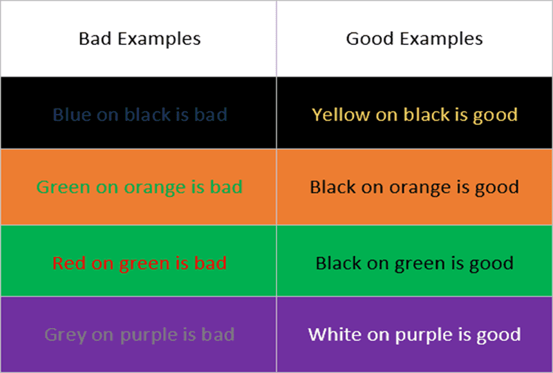 Choose Colors Carefully