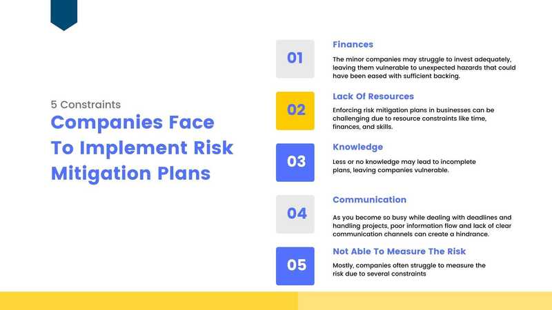 5 Constraints Companies Face To Implement Risk Mitigation Plans