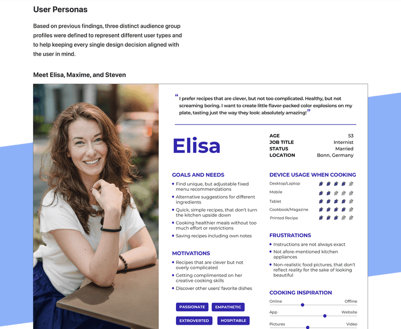 Develop a user persona