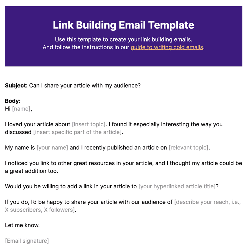 Link Building Specialist