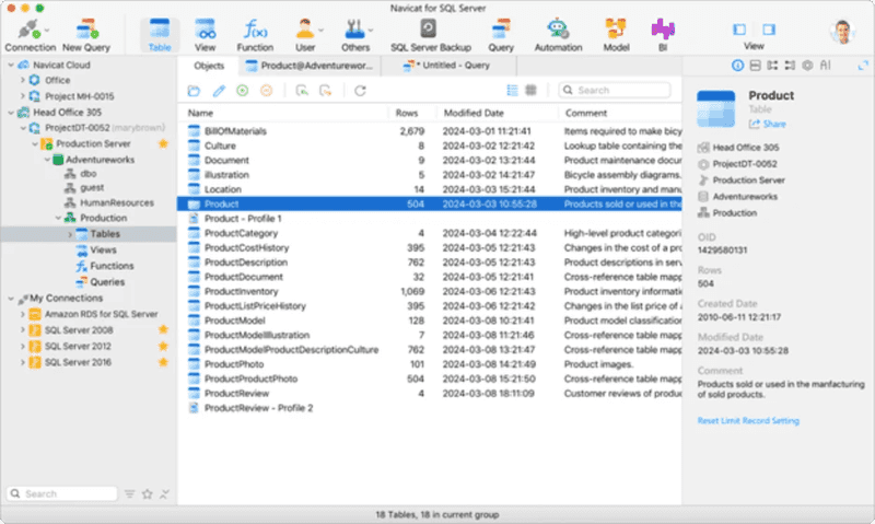 Navicat for SQL Server 