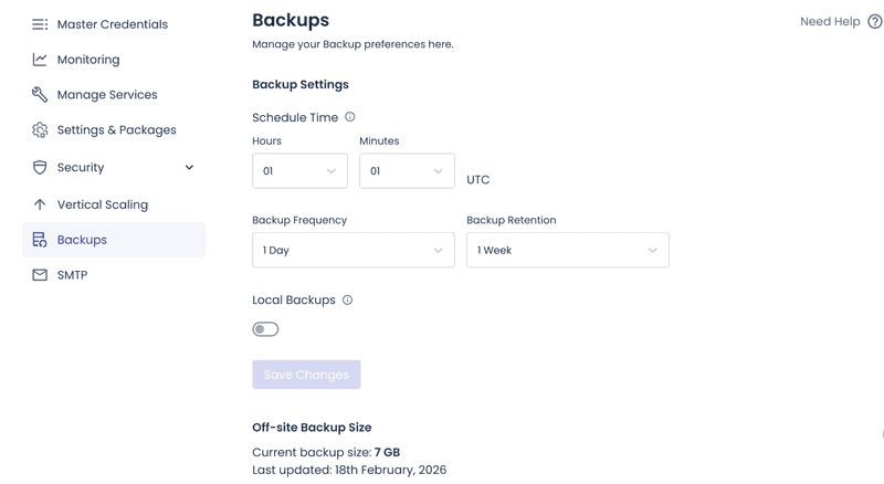 Automated backup