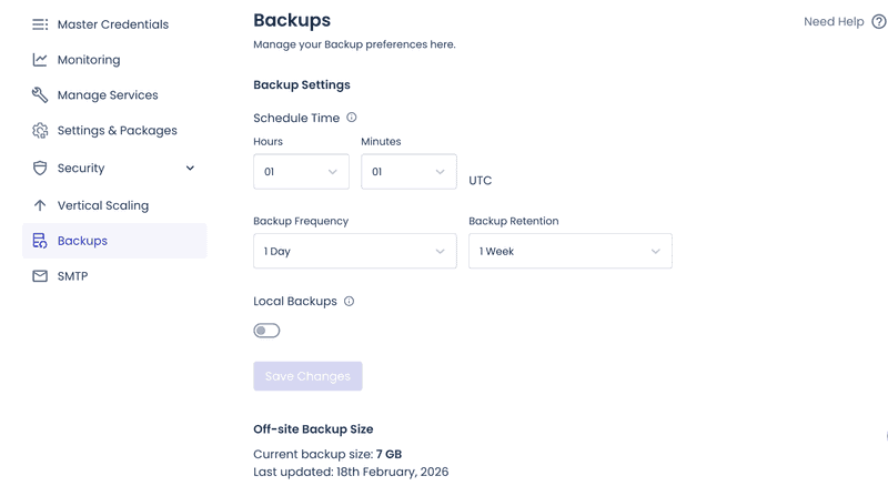 Automated backup