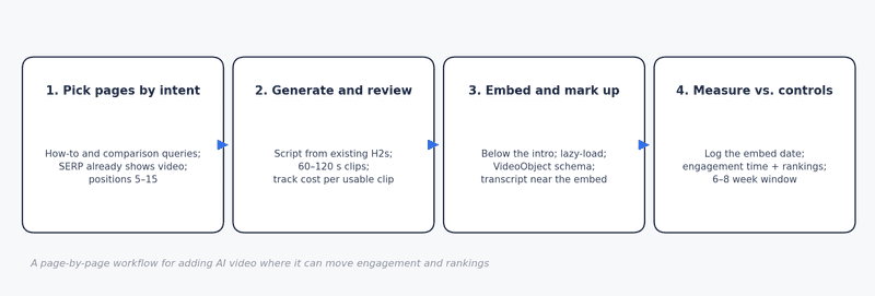A workflow for adding AI video