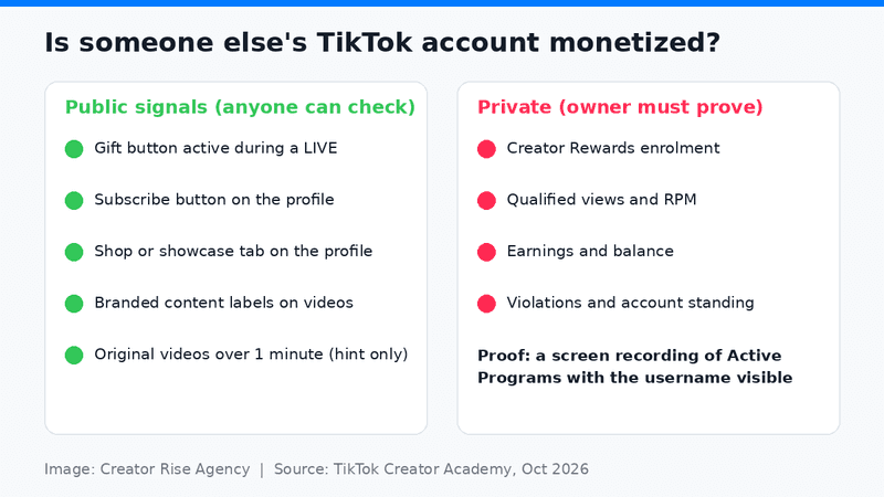reator Rise Agency. Based on TikTok program pages