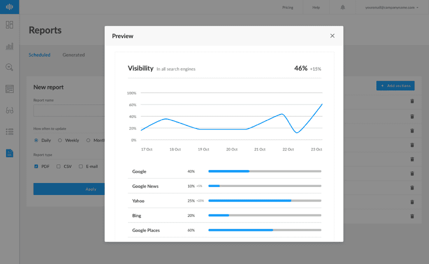 Report preview